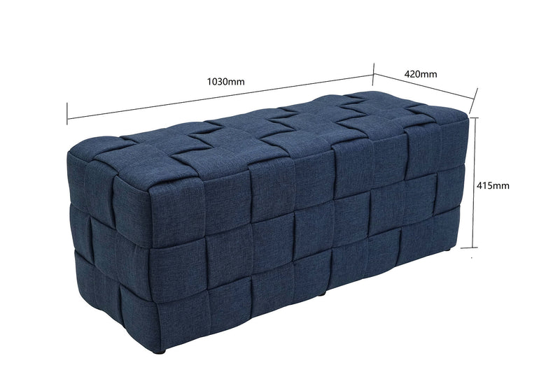 NOLAN NAVY OTTOMAN BENCH NAVY