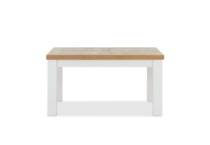 NORMANDY 1500 SQUARE DINING TABLE WHITE/OAK