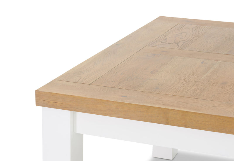 NORMANDY 1500 SQUARE DINING TABLE WHITE/OAK