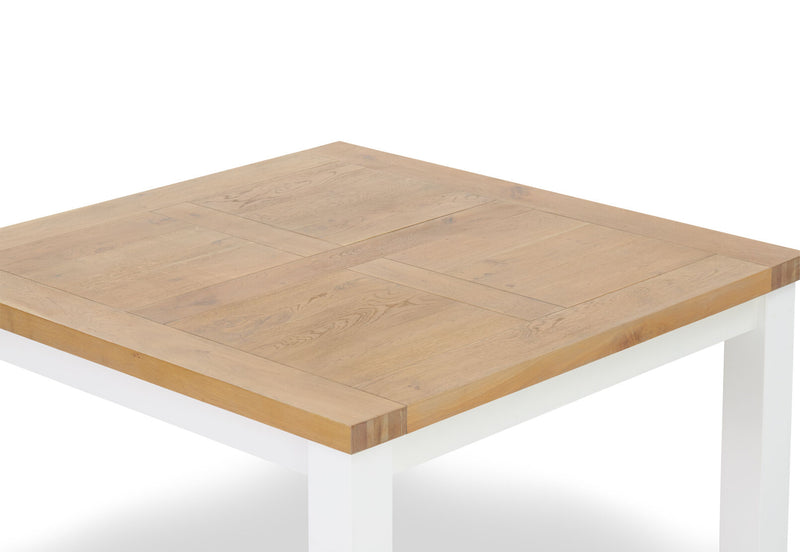 NORMANDY 1500 SQUARE DINING TABLE WHITE/OAK