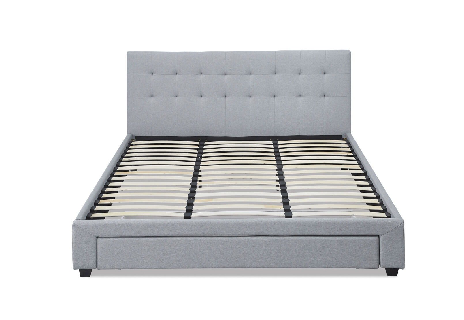 SOUTHAMPTON KING BED WITH DRAWER LIGHT GREY