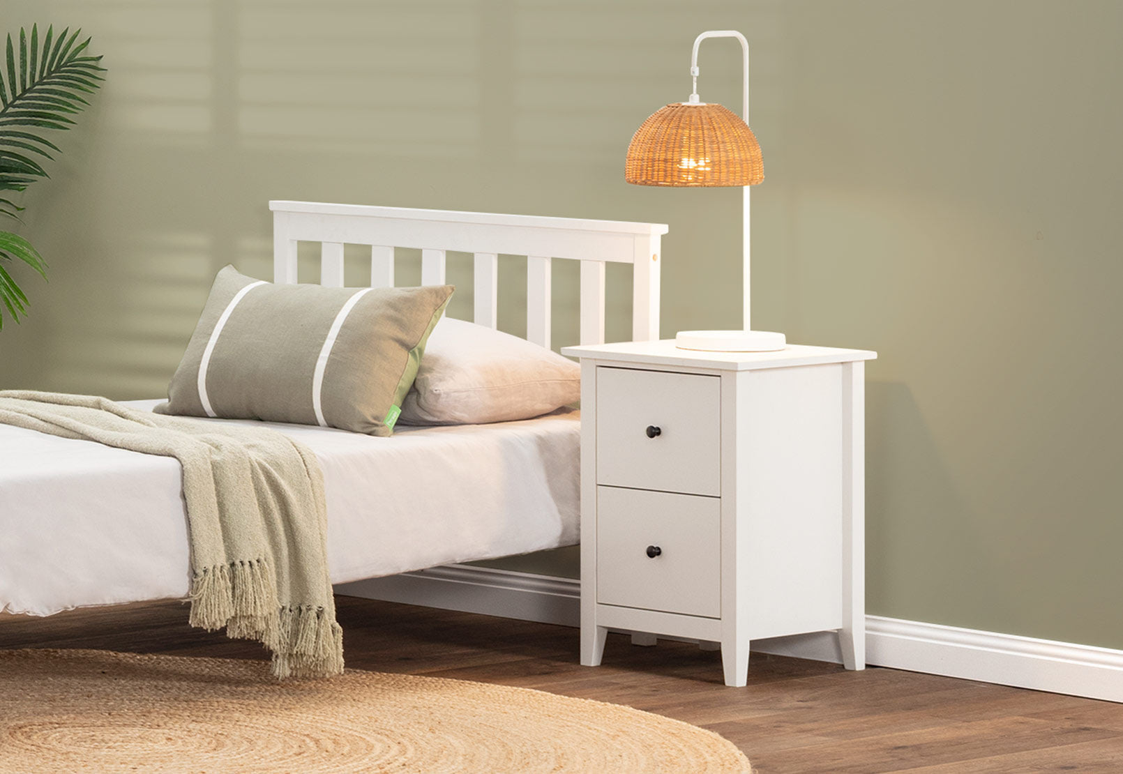 MARSH BEDSIDE TABLE WHITE