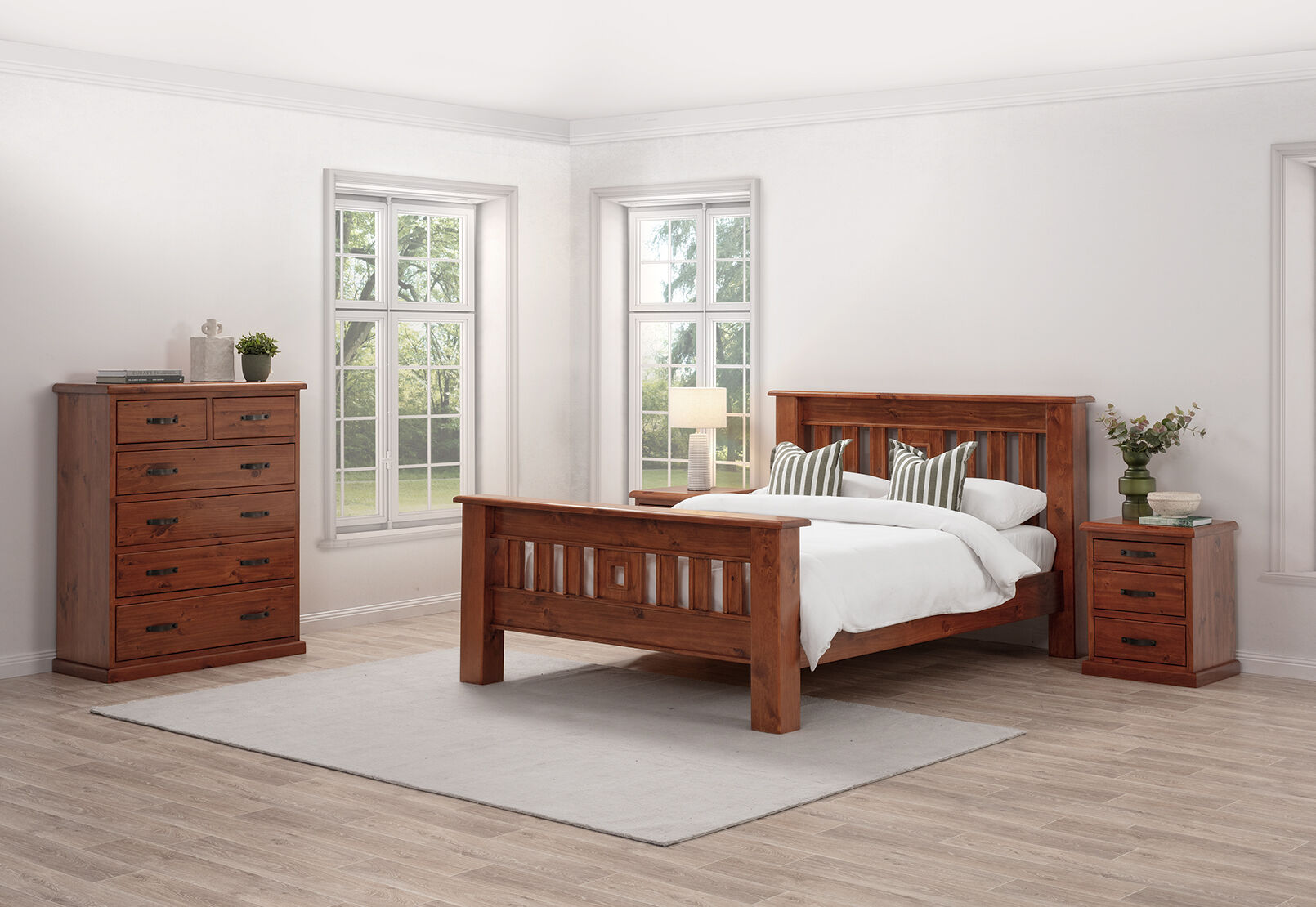 CALLAGHAN 3 DRAWER BEDSIDE RUSTIC