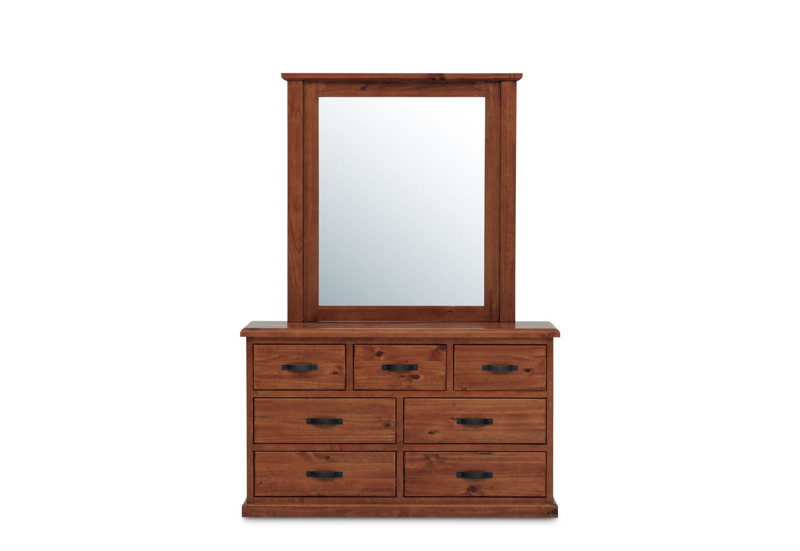 CALLAGHAN 7 DRAWER DRESSER WITH MIRROR RUSTIC