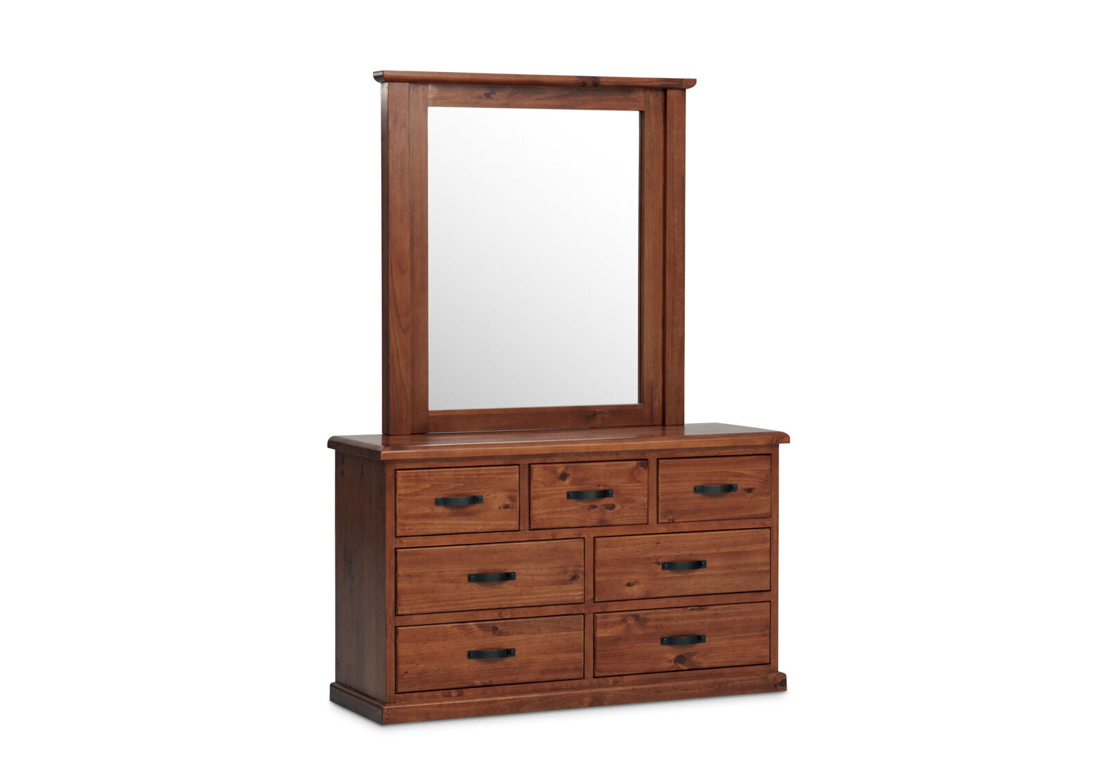 CALLAGHAN 7 DRAWER DRESSER WITH MIRROR RUSTIC