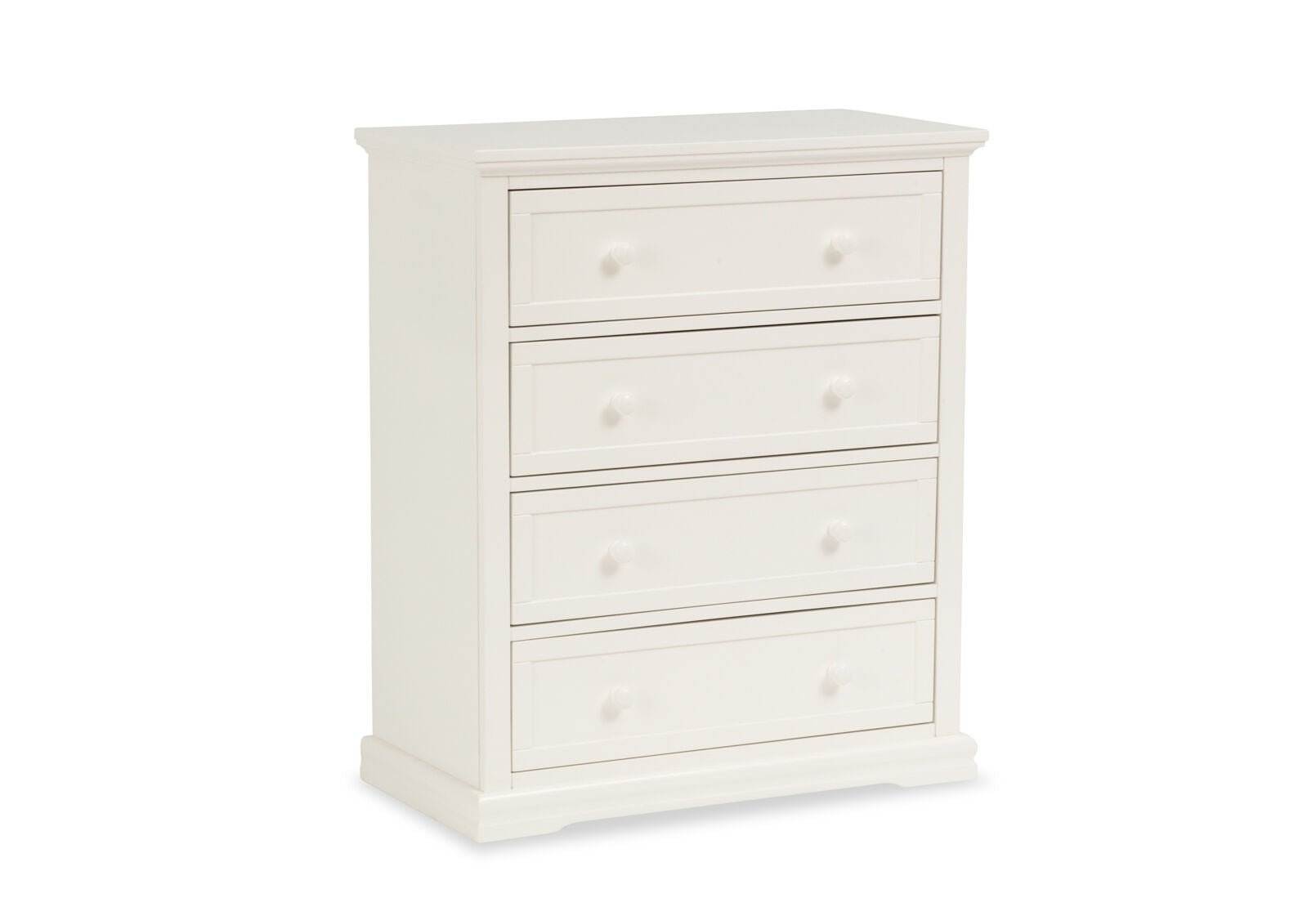 IZADORA 4 DRAWER TALL CHEST WHITE