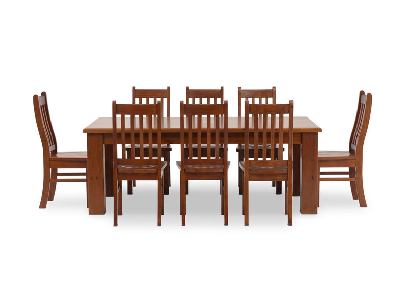 CALLAGHAN 9 PIECE DINING SUITE RUSTIC