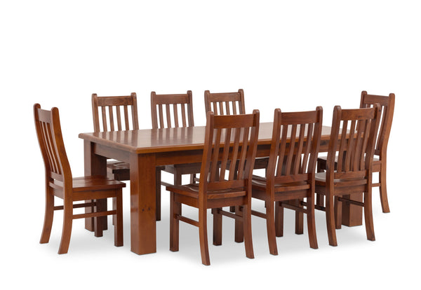 CALLAGHAN 9 PIECE DINING SUITE RUSTIC