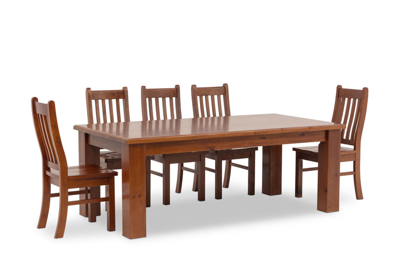 CALLAGHAN 9 PIECE DINING SUITE RUSTIC