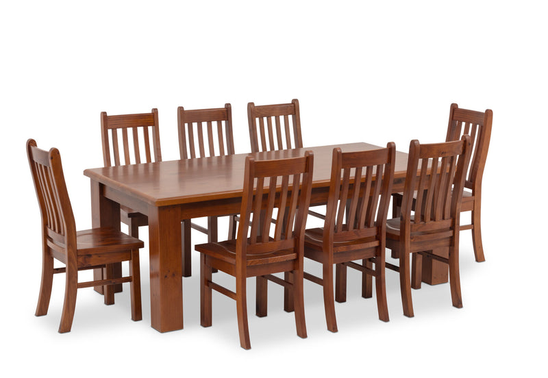 CALLAGHAN 9 PIECE DINING SUITE RUSTIC