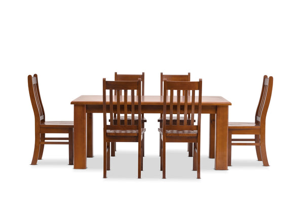CALLAGHAN 7 PIECE DINING SUITE  RUSTIC