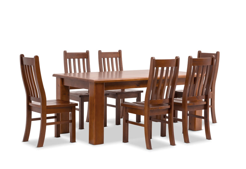 CALLAGHAN 7 PIECE DINING SUITE  RUSTIC