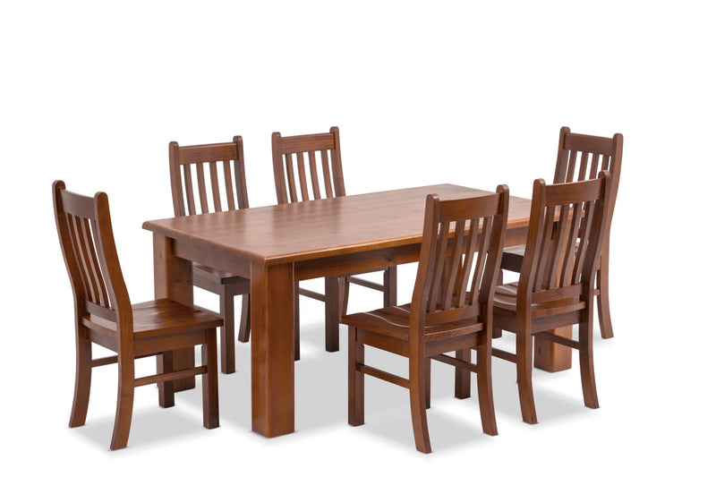 CALLAGHAN 7 PIECE DINING SUITE  RUSTIC