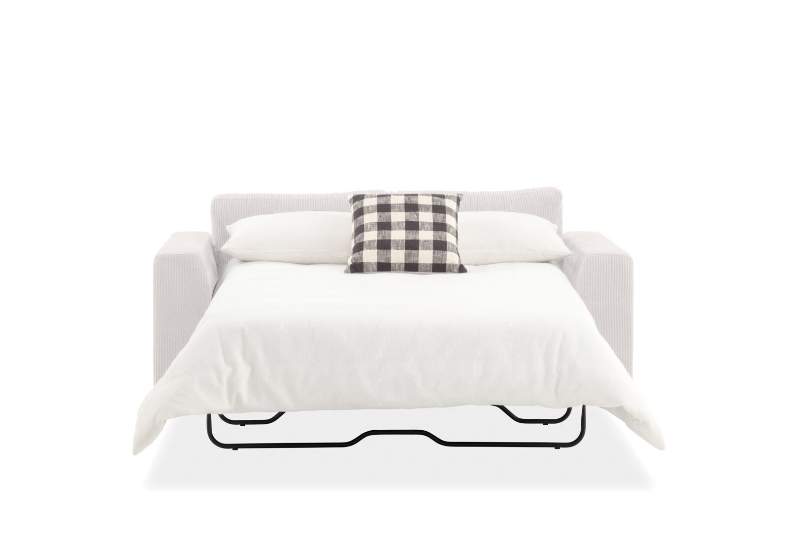 KOAH FABRIC 2.5 SEATER SOFA BED LIGHT GREY