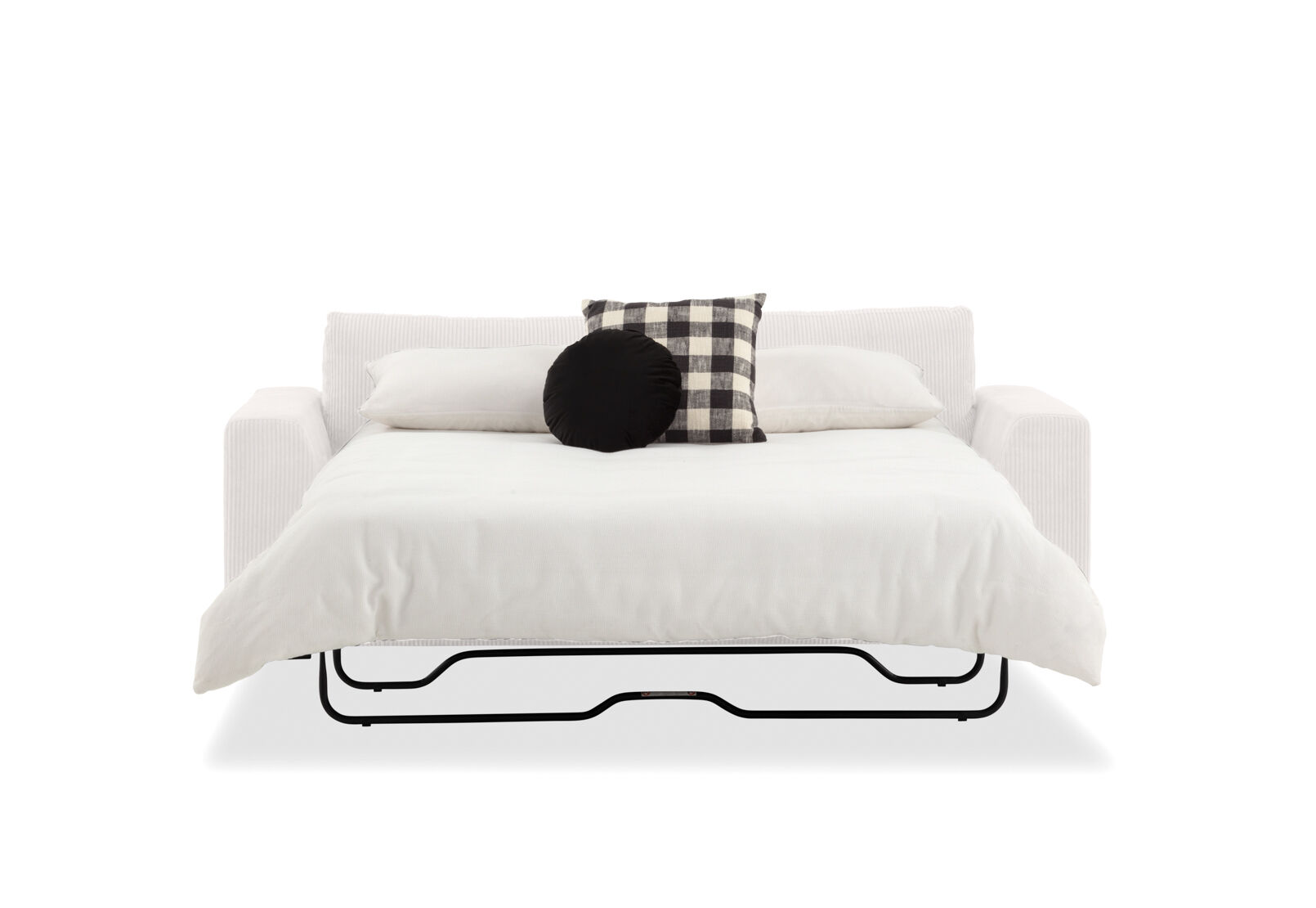 KOAH FABRIC 3.5 SEATER SOFA BED LIGHT GREY