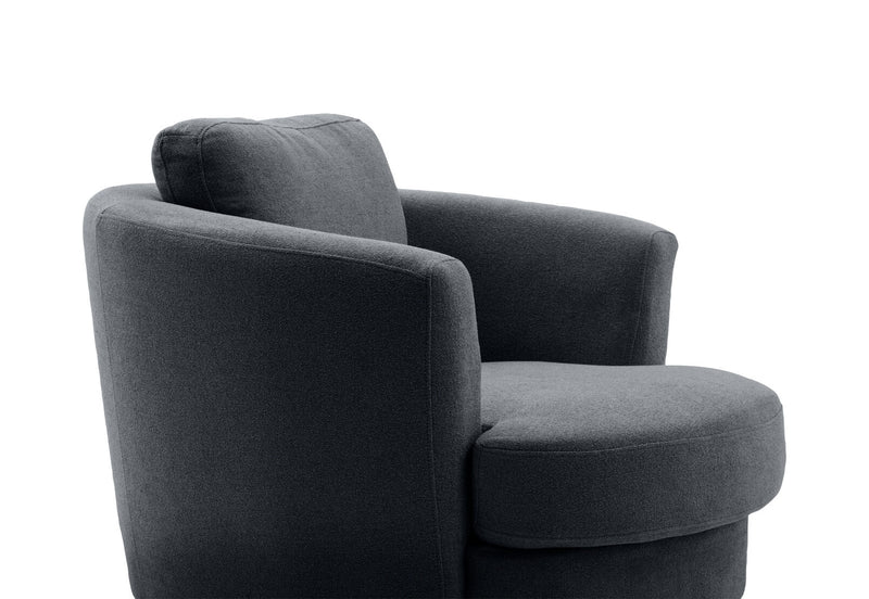 BRIANA FABRIC SWIVEL CHAIR DARK GREY