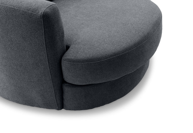 BRIANA FABRIC SWIVEL CHAIR DARK GREY