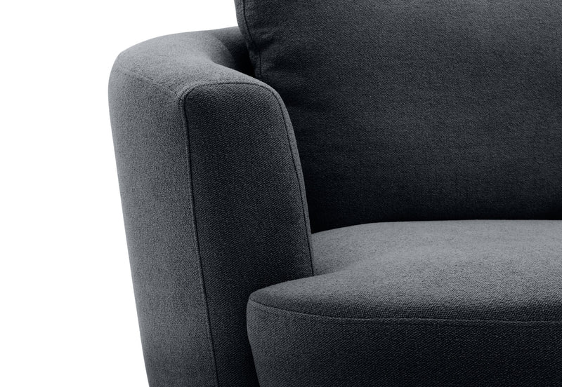BRIANA FABRIC SWIVEL CHAIR DARK GREY