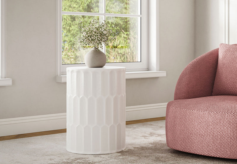 RHUTHUN LAMP TABLE WHITE