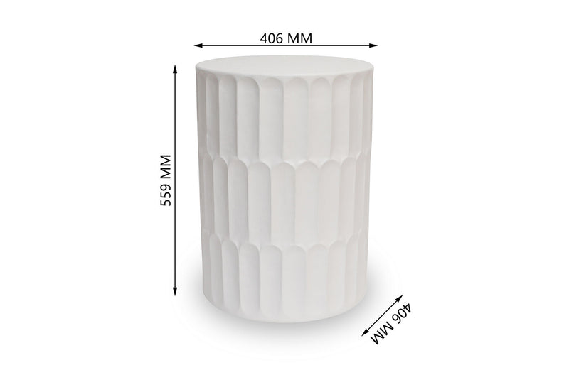 RHUTHUN LAMP TABLE WHITE