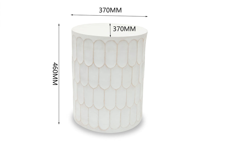 RHUTHUN SMALL LAMP TABLE WHITE