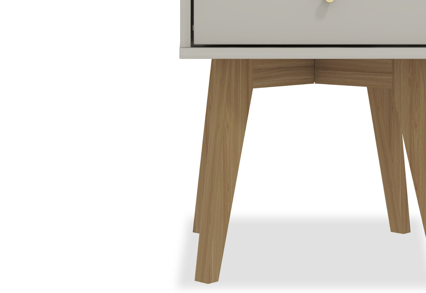 FIELDS 2 DRAWER BEDSIDE TABLE LIGHT GREY