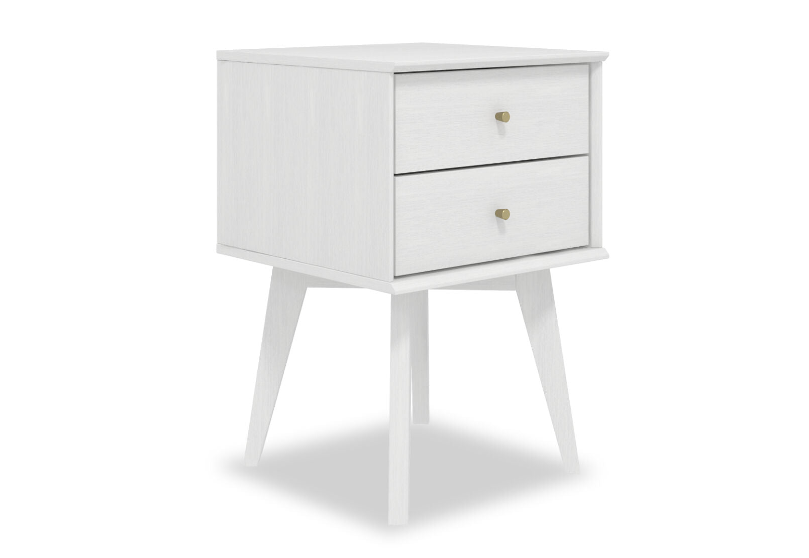 FIELDS 2 DRAWER BEDSIDE TABLE PEARL WHITE