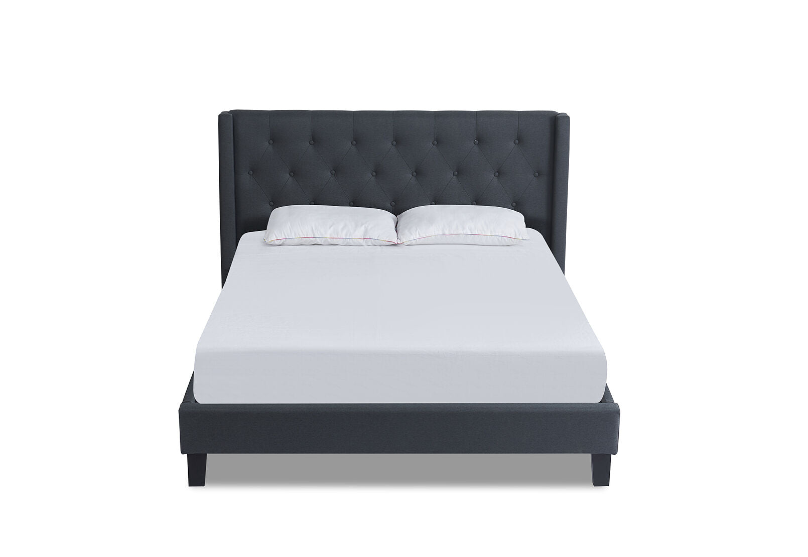 CANO QUEEN BED DARK GREY
