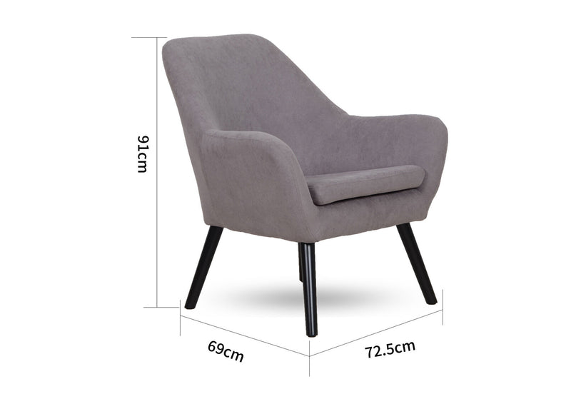 BARBER ACCENT CHAIR GREY