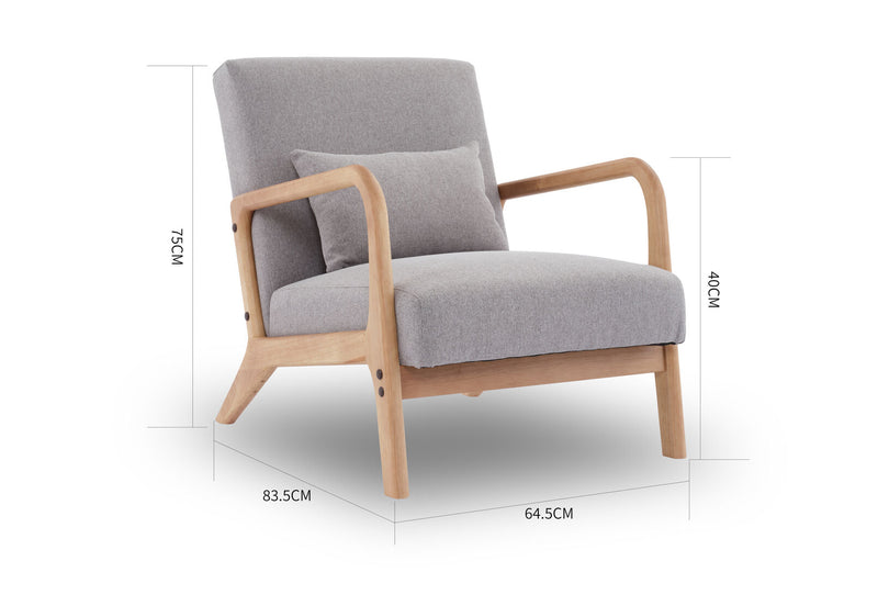 BARRETT ACCENT CHAIR GREY