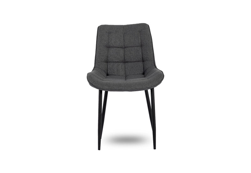 BOYLE SET OF 2 DINING CHAIRS 	CHARCOAL