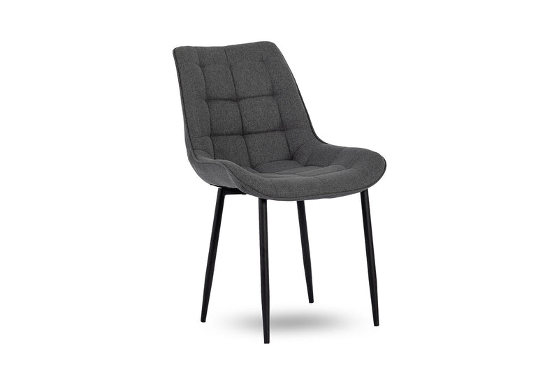 BOYLE SET OF 2 DINING CHAIRS 	CHARCOAL