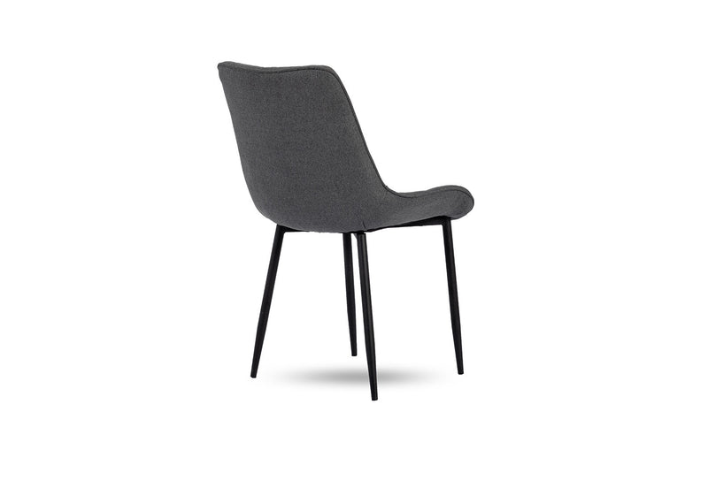 BOYLE SET OF 2 DINING CHAIRS 	CHARCOAL