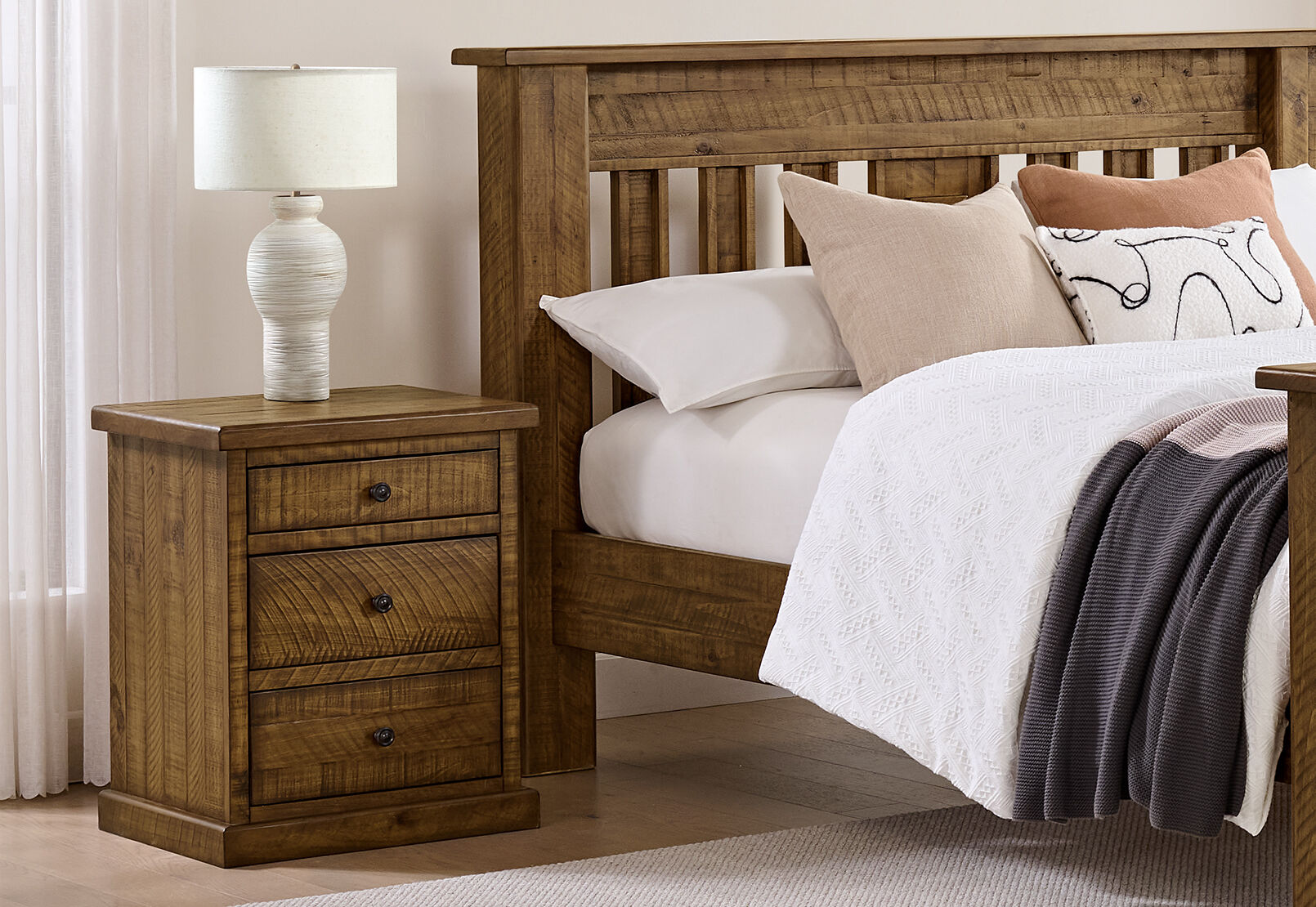 WILLOWBROOK BEDSIDE TABLE TALLOWOOD