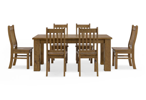 WILLOWBROOK 7 PIECE 1800 DINING SUITE  TALLOWOOD
