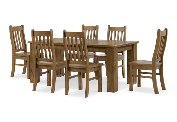 WILLOWBROOK 7 PIECE 1800 DINING SUITE  TALLOWOOD