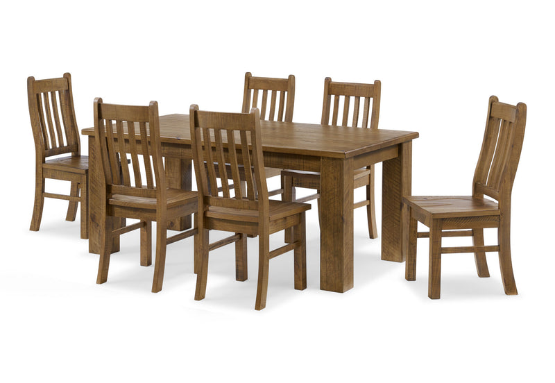 WILLOWBROOK 7 PIECE 1800 DINING SUITE  TALLOWOOD