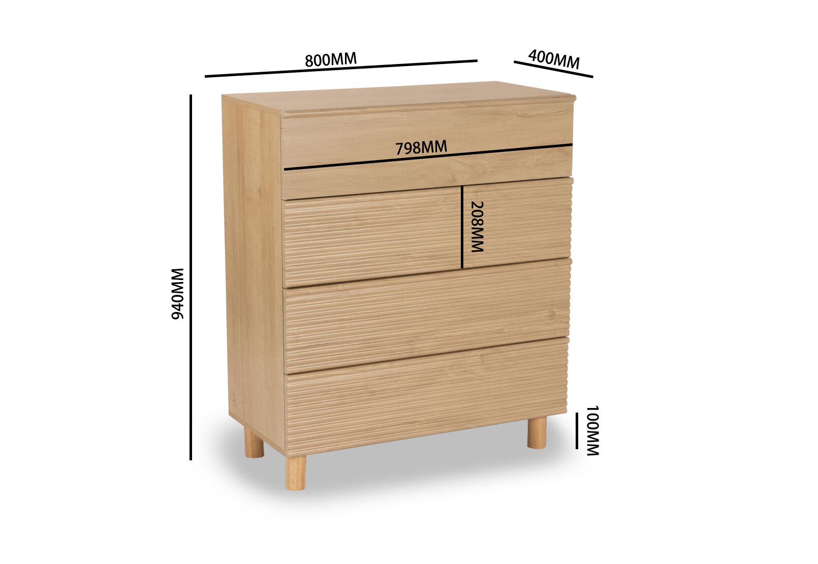 DAY 4 DRAWER TALL CHEST NATURAL