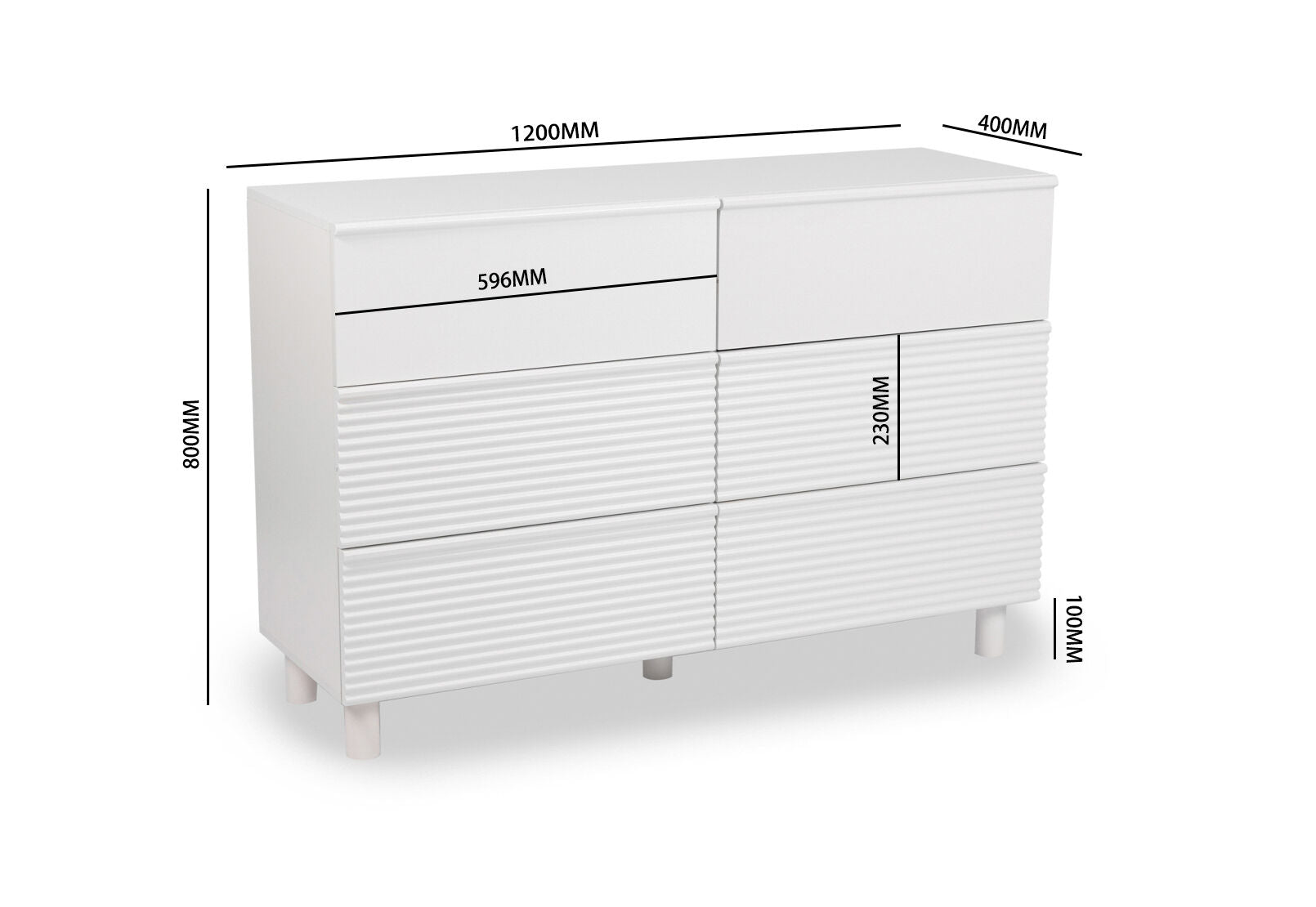 DAY 6 DRAWER DRESSER WHITE