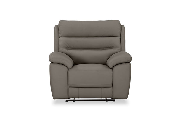 BEARMAN LEATHER RECLINER GREY