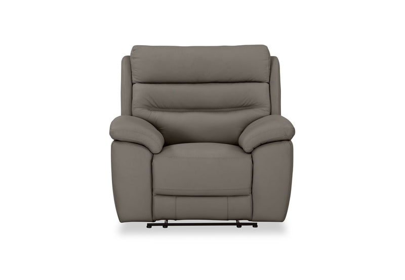 BEARMAN LEATHER RECLINER GREY