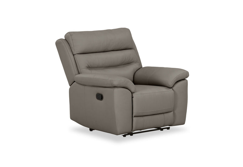 BEARMAN LEATHER RECLINER GREY