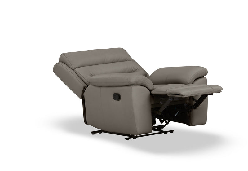 BEARMAN LEATHER RECLINER GREY