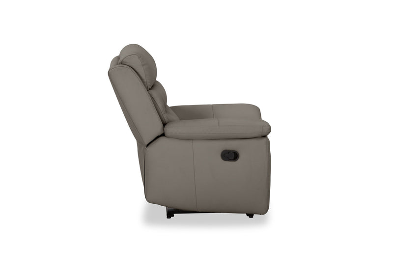 BEARMAN LEATHER RECLINER GREY