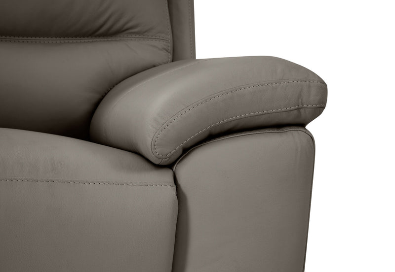 BEARMAN LEATHER RECLINER GREY