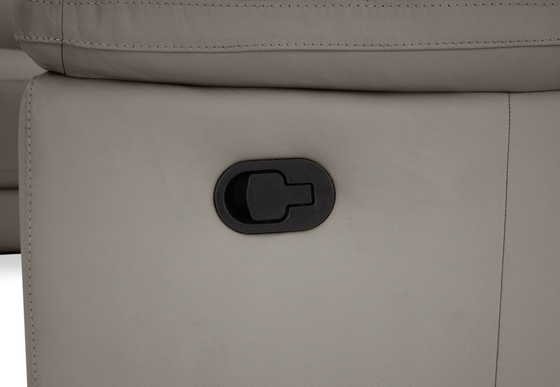 BEARMAN LEATHER RECLINER GREY