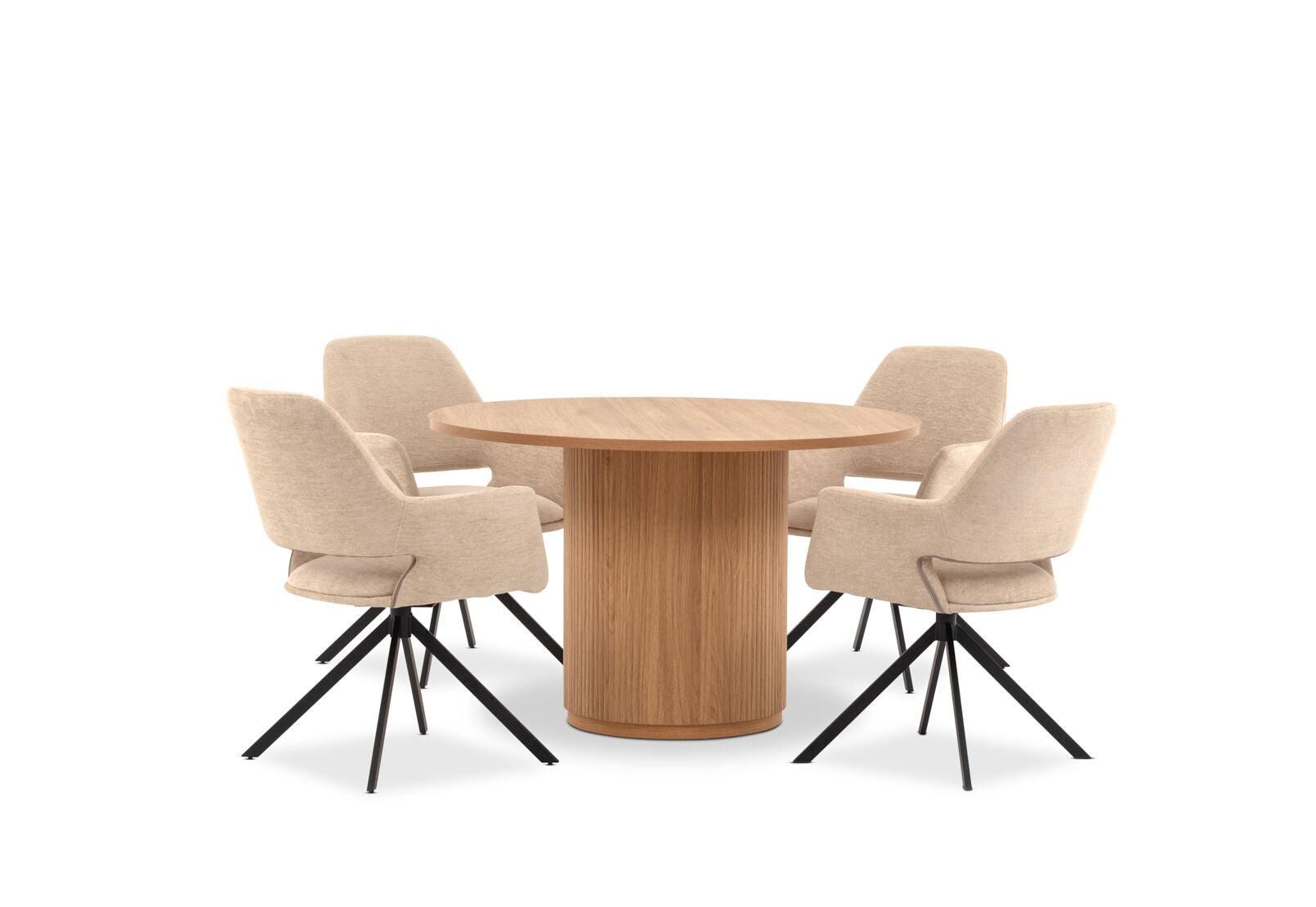 CIAN 5 PIECE DINING SUITE NATURAL/BEIGE