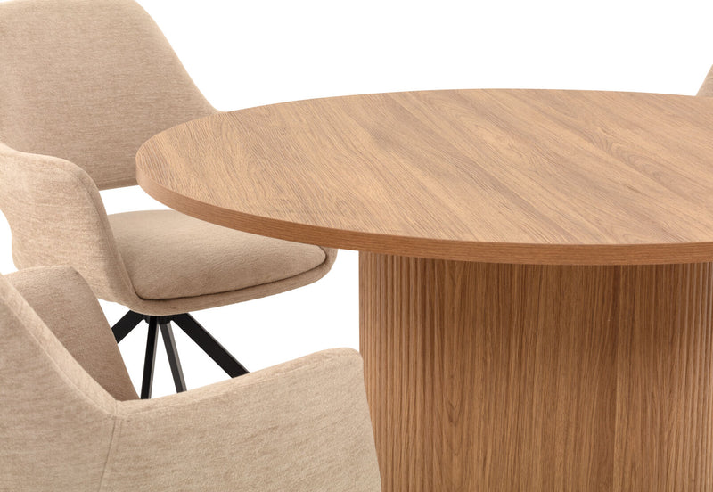 CIAN 5 PIECE DINING SUITE NATURAL/BEIGE