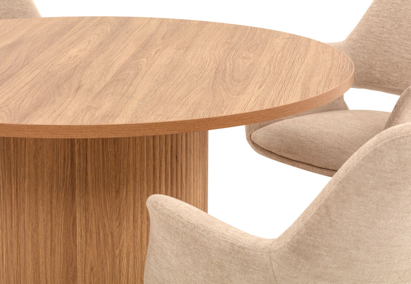 CIAN 5 PIECE DINING SUITE NATURAL/BEIGE