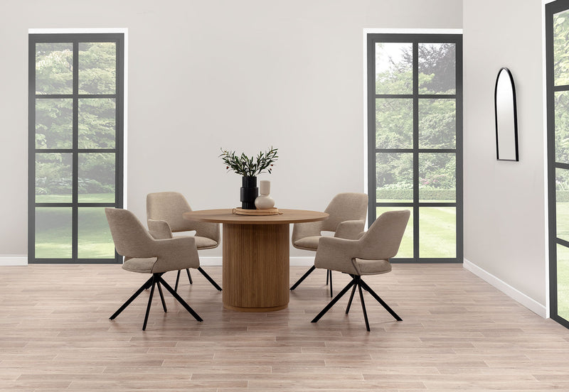 CIAN 5 PIECE DINING SUITE NATURAL/BEIGE